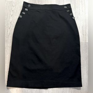New York & Co. 7th Ave Design Button Detail Back Split Pencil Skirt. Size 10P.